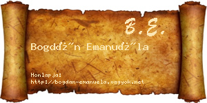 Bogdán Emanuéla névjegykártya